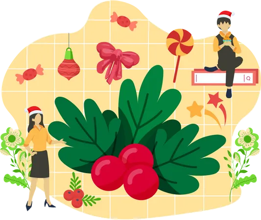 Decoração de Natal  Ilustração