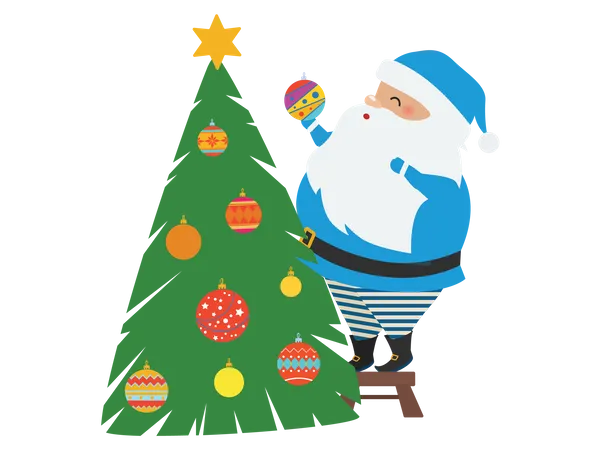 Decoración del árbol de Navidad  Ilustración