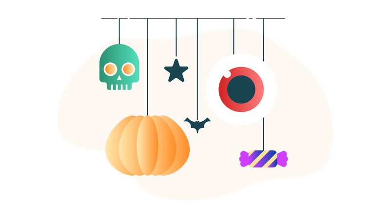 Decoración de Halloween  Ilustración