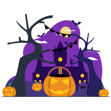Decoración para halloween  Ilustración