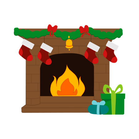 Decorar chimenea  Ilustración