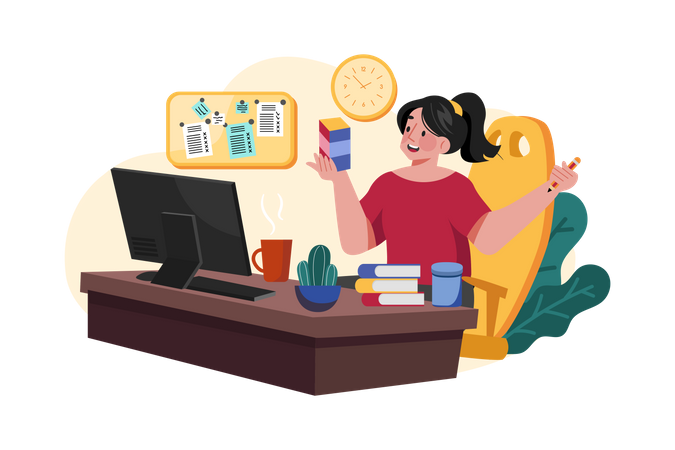 Decorate Your Workspace  Illustration