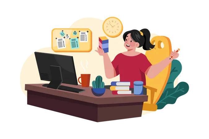 Decorate Your Workspace  Illustration