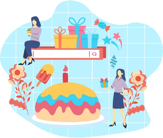 Décoration de fête d'anniversaire  Illustration