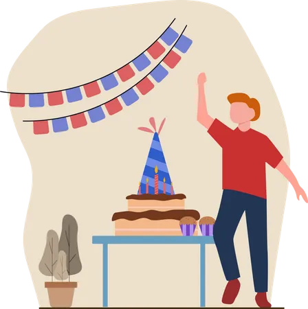 Décoration de fête d'anniversaire  Illustration