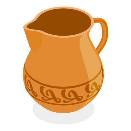 Decorative ceramic vase  Illustration