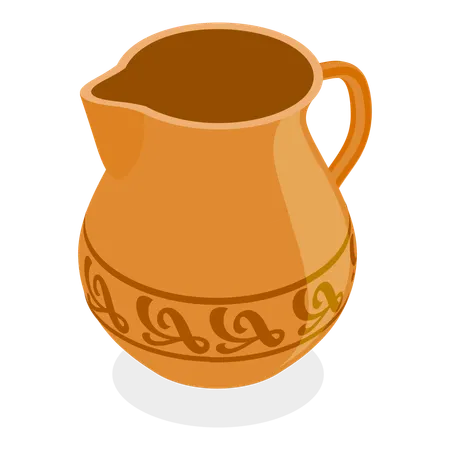 Decorative ceramic vase  Illustration