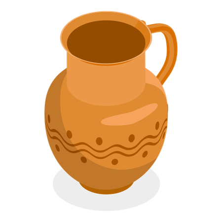 Decorative ceramic vase  Illustration