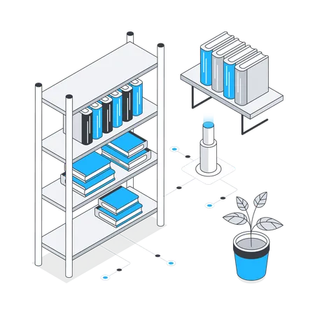 Scaffale decorativo  Illustration