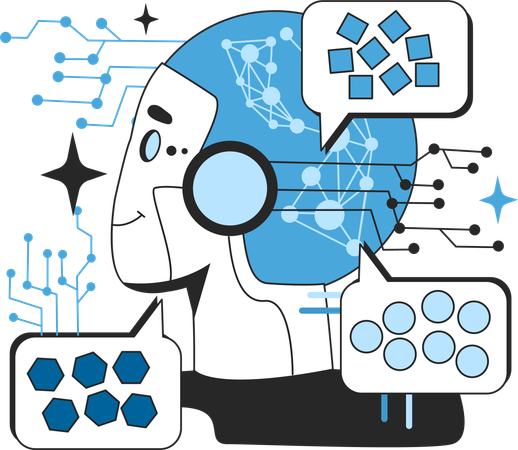 Deep machine learning technology  Illustration