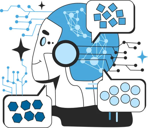 Deep machine learning technology  Illustration