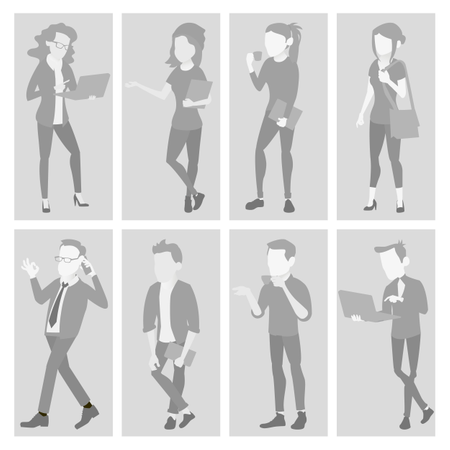 Default Placeholder Avatar Set Vector  Illustration