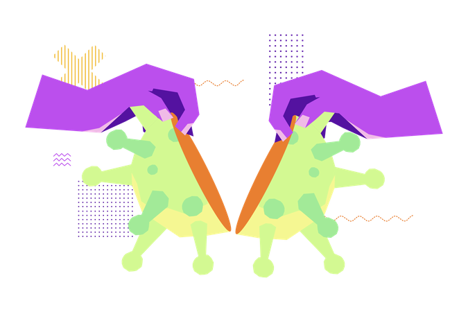 Defeat Coronavirus  Illustration