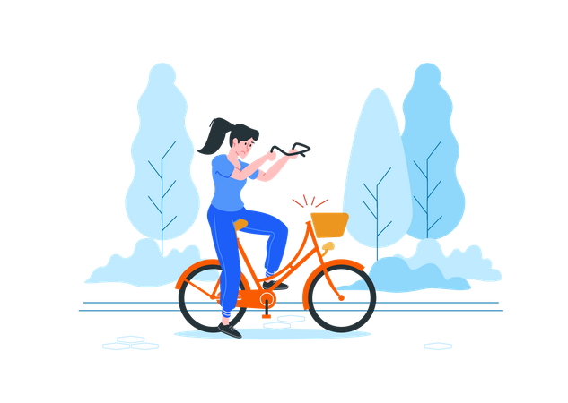 Kaputter Fahrradgriff  Illustration