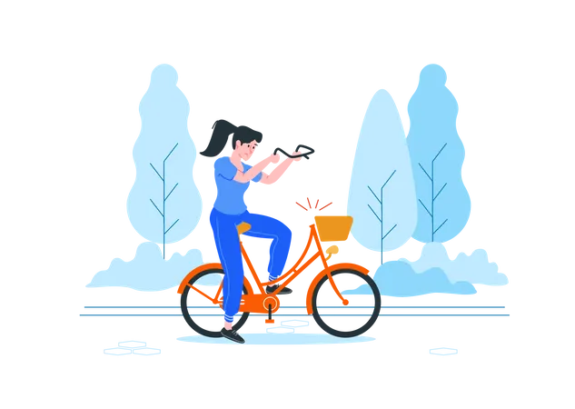 Kaputter Fahrradgriff  Illustration