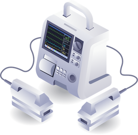 Défibrillateur pour dispositifs médicaux  Illustration