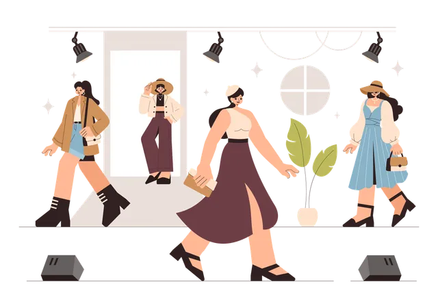 Défilé de mode  Illustration