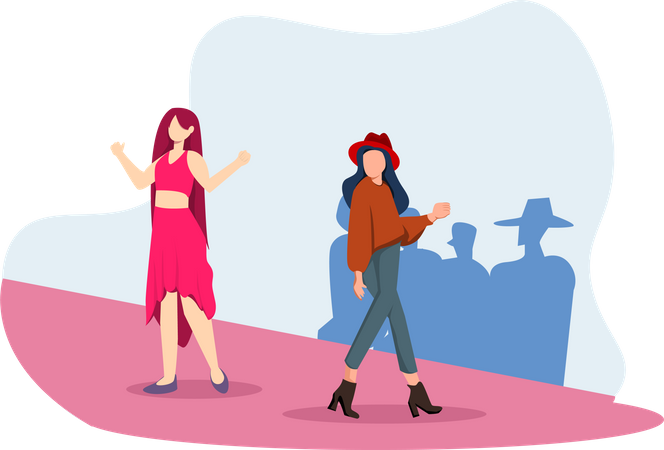 Défilé de mode  Illustration