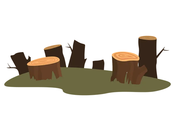 Deforestation Illustration