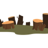 deforestation illustration