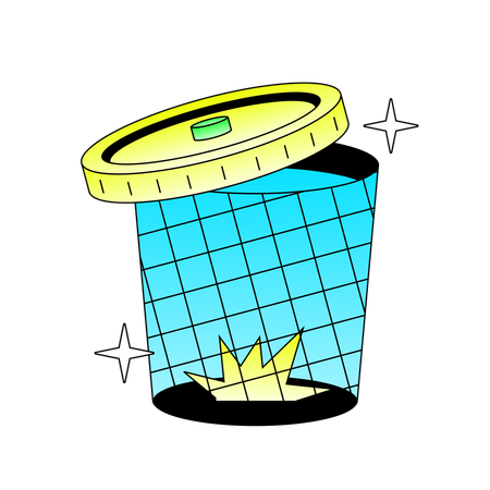 Delete Bin Paper  Illustration