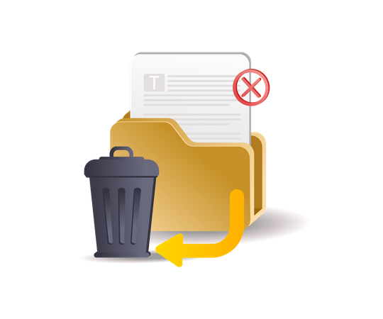 Delete folder  Illustration