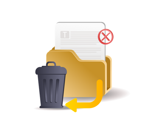 Delete folder  Illustration
