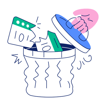 Delete Website  Illustration