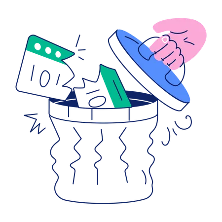 Delete Website  Illustration