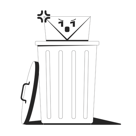 Deleting suspicious unwanted email  Illustration