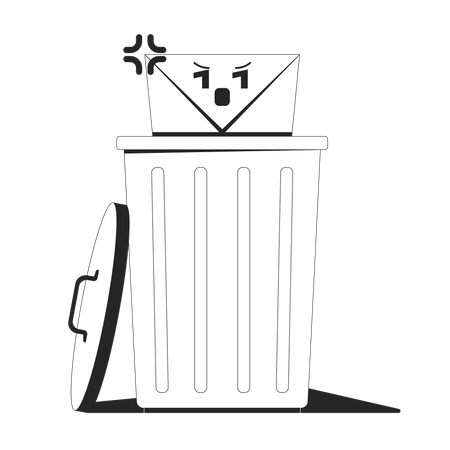 Deleting suspicious unwanted email  Illustration