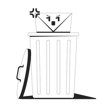 Deleting suspicious unwanted email  Illustration