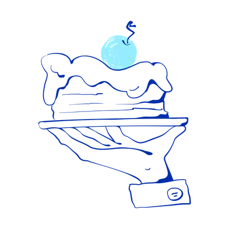 Delicious cake  Illustration