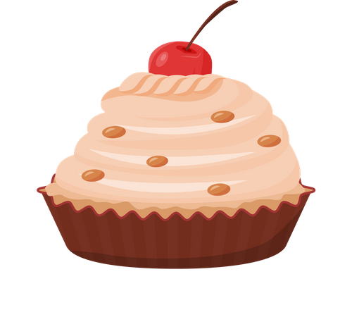 Delicious cupcake Illustration