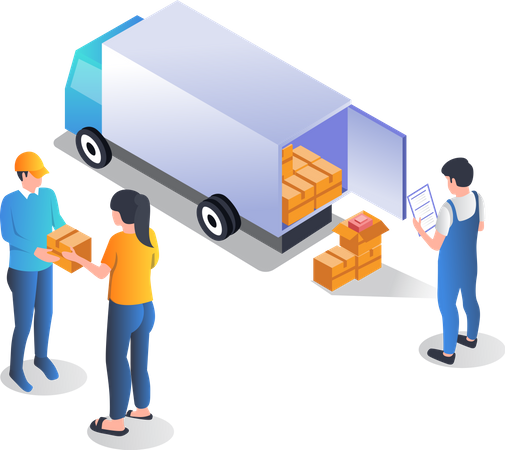Deliver goods to customers  Illustration