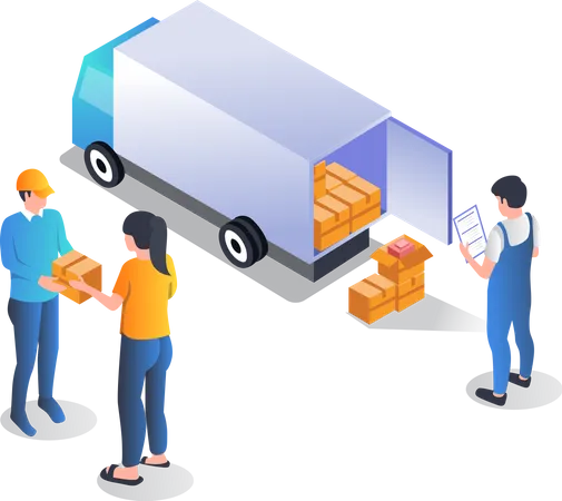 Deliver goods to customers  Illustration
