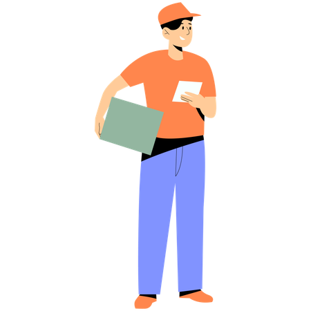 Delivering courier  Illustration