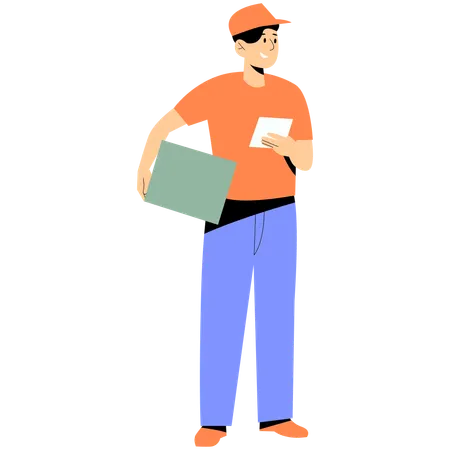 Delivering courier  Illustration