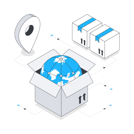 Delivering Goods Globally  Illustration