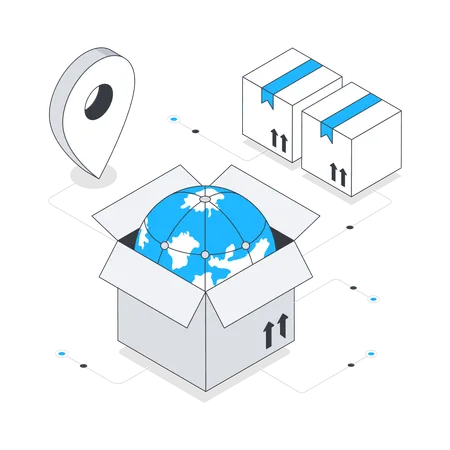 Delivering Goods Globally  Illustration