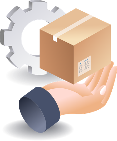 Delivering Goods Packages  Illustration