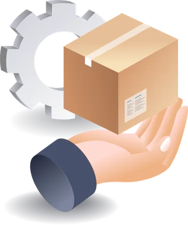 Delivering Goods Packages  Illustration