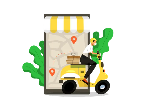 Delivery App  Illustration