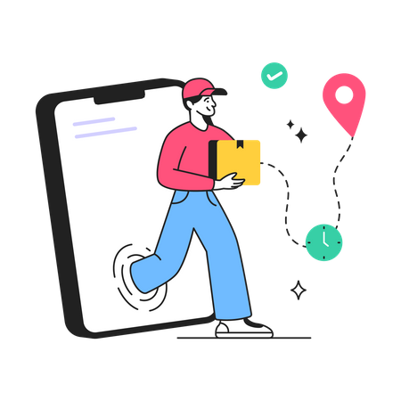 Delivery App  イラスト