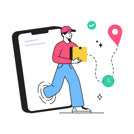 Delivery App  イラスト