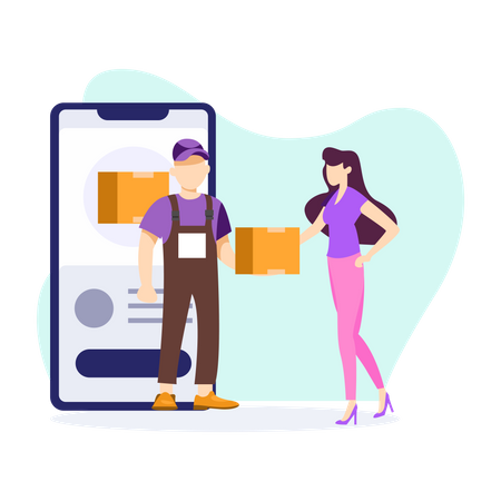 Delivery app  Illustration