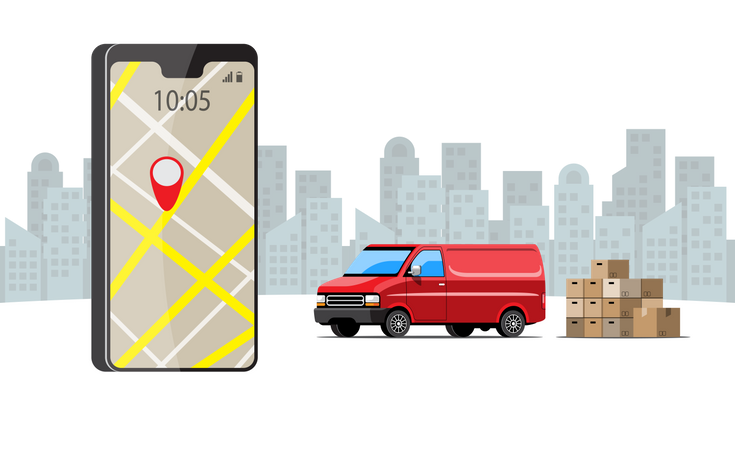 Delivery Application  Illustration