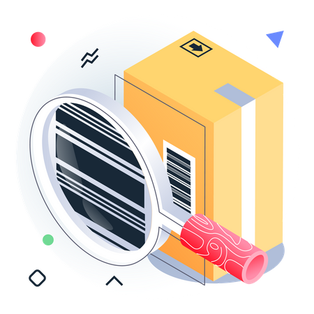 Delivery Barcode scanning  Illustration