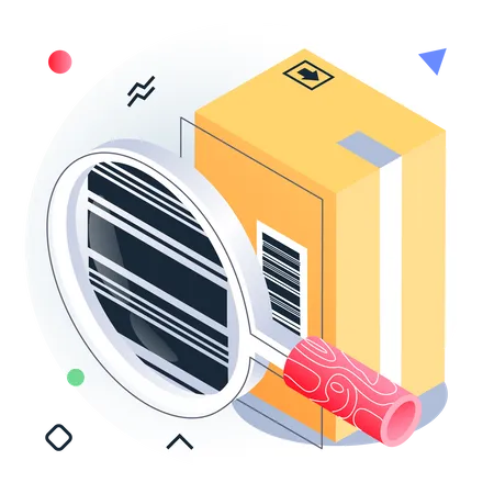 Delivery Barcode scanning  Illustration