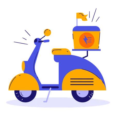 Delivery bike  Illustration